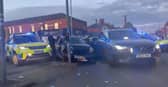 The scene of the crash in Blackpool Road after a police chase through the streets of Preston on Monday evening (April 21)