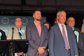 Alexander Jones, pictured here with Reform UK's Nigel Farage, has spoken about his mayoral campaign.