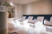 The heated loungers in the new relaxation area at Thorpe Park