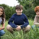 HBO main cast for Harry Potter TV show - (L-R)  Arabella Stanton, Dominic McLaughlin and Alastair Stout