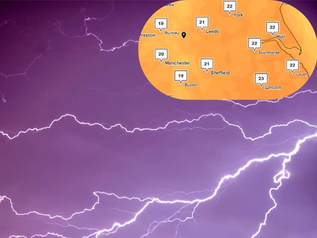 Met Office forecasts warm temperatures for Yorkshire this weekend with a risk of thunder.