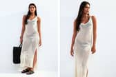 New Look Cream Palm Crochet Cover Up Maxi Dress
