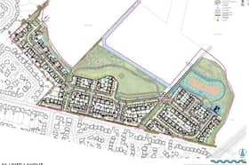 A visual plan for the 150 home development proposed by Stonebridge Homes.