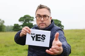 Danny Wallace braves the summer weather to accept Halford's challenge to say yes