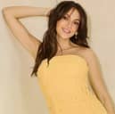 Michelle Keegan wears stunning yellow crochet bandeau midaxi dress and it’s surprisingly affordable 
