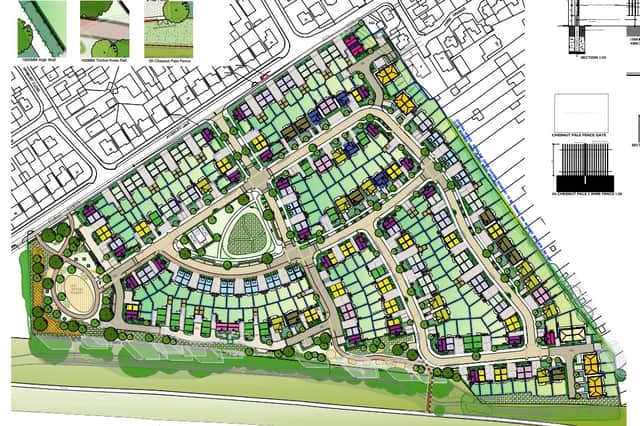 A landscape plan for the 186 home development planned in Balby South.