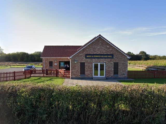 Moss and Fenwick Village Hall, home of the Moss and District Parish Council.
