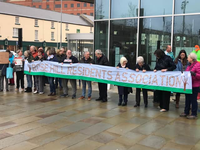 The Rose Hill Residents Association protested against the Saddlers Chase development before it was approved.