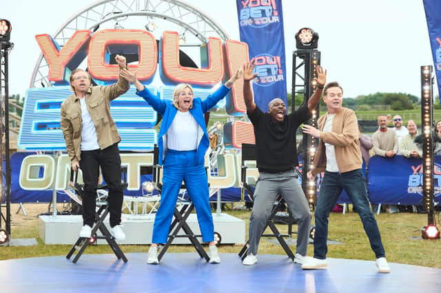You Bet! On Tour episode 2 cast: Rob Beckett, Zoe Ball, Eddie Kadi and Stephen Mulhern