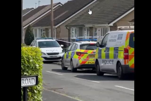 Police have sealed off a bungalow in Brockenhurst Road