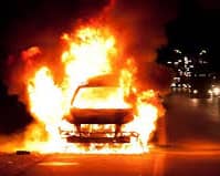 Arsonists torch car in evening attack in Doncaster.