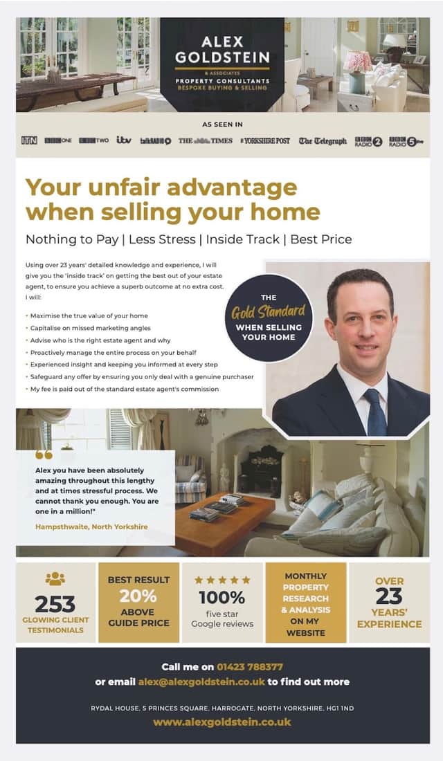Alex Goldstein offers bespoke property consultancy for Yorkshire homeowners buying and selling premium homes.
