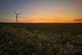 Stunning image of Marr Wind Farm captured at twilight by Free Press contributor Lesley White.
