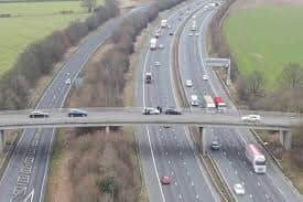Both lanes closed on A1(M) exit slip road near Doncaster due to a broken down vehicle.