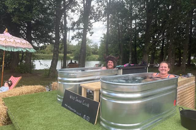 Guests can refresh body and mind in Brook Meadow's cold dipping baths, an invigorating wellness experience that's especially popular after a sauna session or open-water swim.