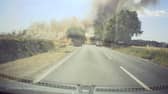 Free Press follower Josh Bacon took this photo after turning left at the roundabout onto the A60 towards Wadworth when he saw a cloud of black smoke in the distance from the wildfire.