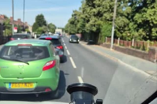 The collision caused major problems on nearby roads with traffic backing up. This is the scene on West End Road.