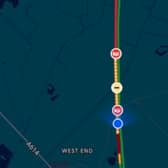 Huge delays on the M18 this evening.