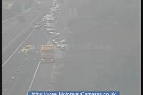 M18: Southbound carriageway closed between Hatfield and Doncaster due to a multi vehicle collision.
