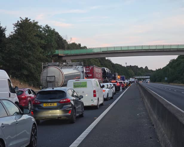 Drivers were stuck on the motorway for six hours following the collision. Picture: Howard Roe