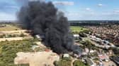 Fire crews are still tackling the massive blaze.