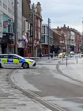 Police sealed off Silver Street. Pic by Adam Kuzniarek