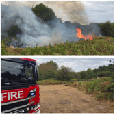 The deliberate fire at Dunscroft Quarry Park.