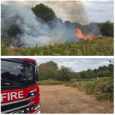 The deliberate fire at Dunscroft Quarry Park.
