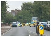 Thorne Road has been sealed off by police.