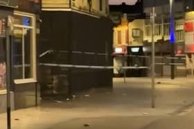 The cordon in place on Silver Street.