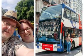 Free Press reporter Darren Burke and wife Giulia went on an open top bus tour of London - and also enjoyed  a river cruise along the Thames.