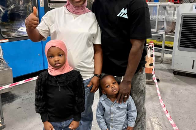 Families went behind the scenes at the factory.