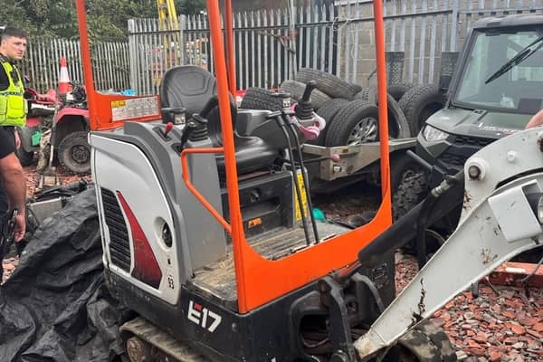 A number of suspected stolen vehicles and items were seized from a site in Mexborough
