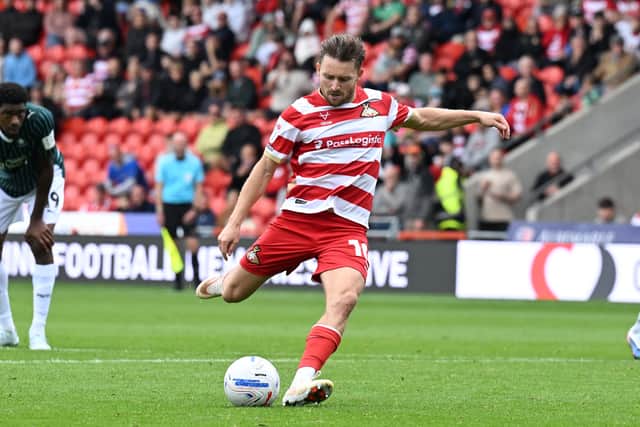 Alfie May netted his first league goal for Rovers in a 3-2 defeat to Plymouth Argyle
