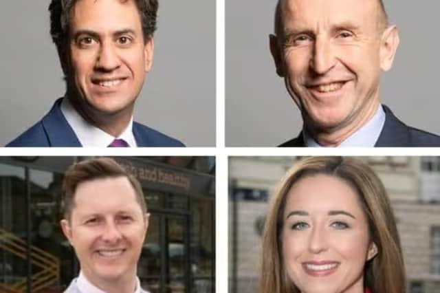 How did Doncaster's MPs vote on assisted dying? Clockwise, from top left, Ed Miliband, John Healey, Sally Jameson and Lee Pitcher.