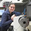 Problem solver Erica Smith at work on the AMRC shop floor.
