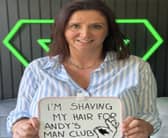 Kirsty is donating her hair to a cancer charity. 