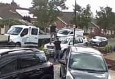 The moment a man tried to stop car thieves in Doncaster.