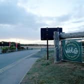 The entrance to the Yorkshire Wildlife Park, where a man died on Saturday after entering the tiger enclosure