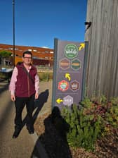 Coun Lee Sammut visited The Yorkshire Hive to pledge his support.