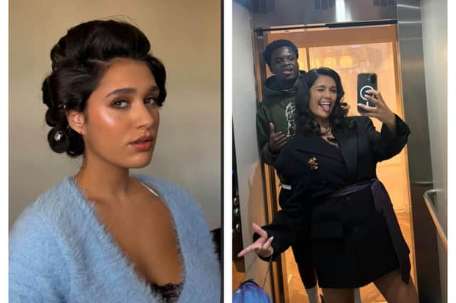 The new drama features young Doncaster actress Felicity Ali, pictured on the set of The Guest List.