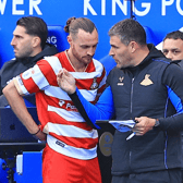 Doncaster Rovers were beaten 2-1 by promotion hopefuls Leicester City in a tightly fought contest.