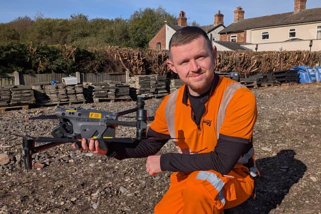 Drone technology is being used on the East Coast Main Line.