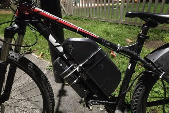 Police seized the bike in the Lakeside area.