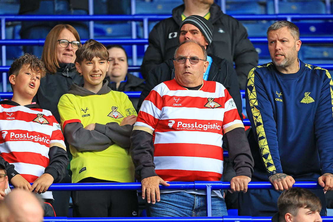 Can you spot a Doncaster Rovers fan you know from the away game at Leicester City?