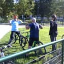 Deaf students have been using the cycle track. 