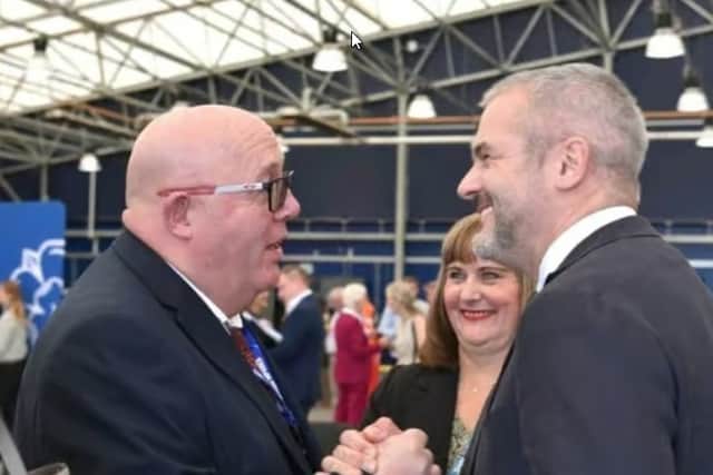 Save DSA campaigner Mark Chadwick with South Yorkshire Mayor Oliver Coppard
