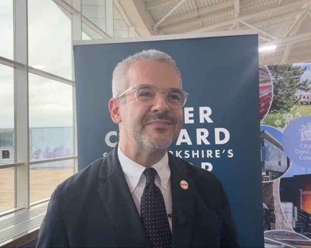 Mayor of South Yorkshire Oliver Coppard at Doncaster Sheffield Airport.