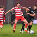 Will Keane made his home debut for Doncaster Rovers against Stockport County