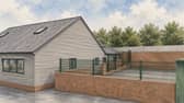 An artists impression of the finished unit.